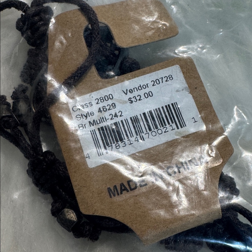 Pewter/Coral Adjustable Bracelet - Picture 5 of 5